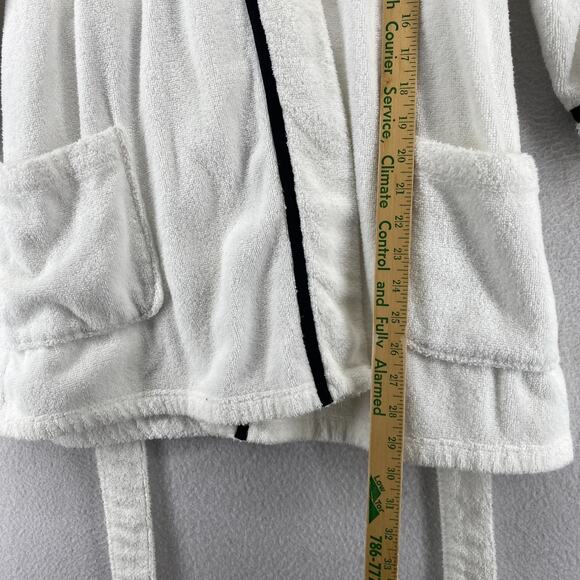 KATE SPADE NEW YORK Robe Womens XS Please Do Not Disturb Terry Belted White - Picture 13 of 15